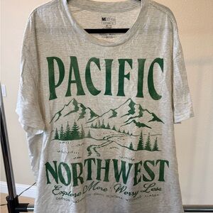 Gray Pacific Northwest Graphic T-Shirt